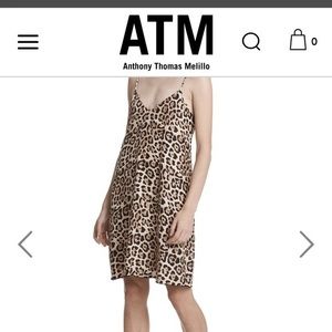 ATM leopard print silk dress